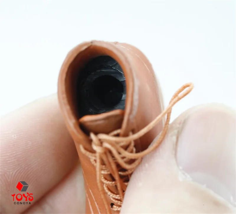 1/6 Scale Male Lace-up Rubber Boots Soldier Solid Shoes Model Fit 12-inch Detachable Feet Action Figure Body Dolls