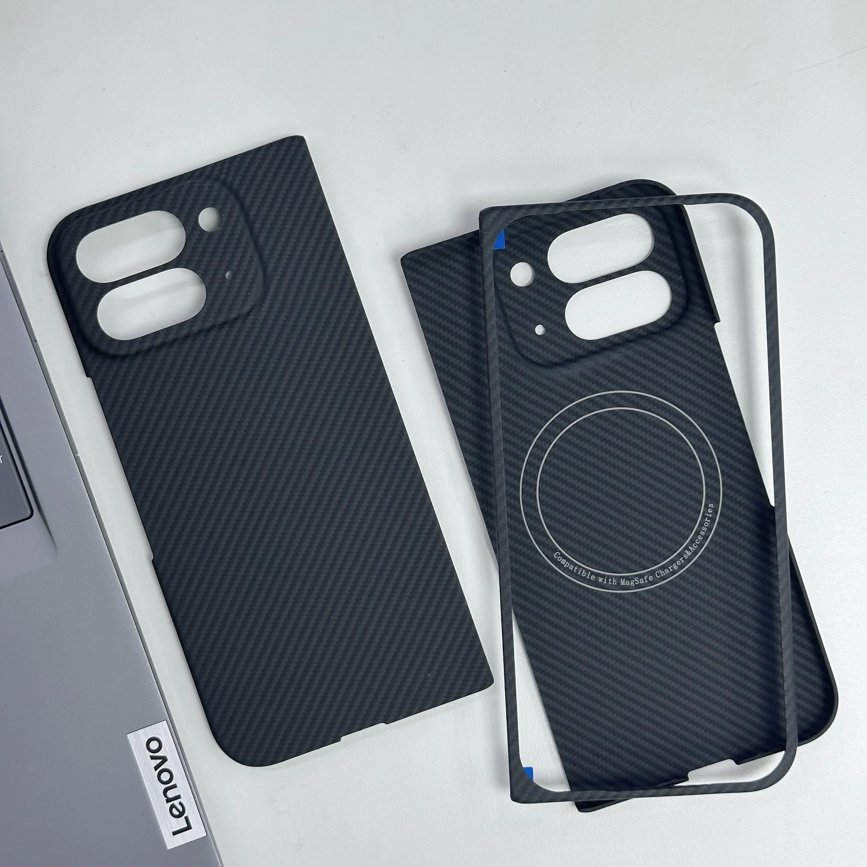 Real Carbon Fiber Magnetic Case for Google Pixel 9 Pro Fold/10 Fold, Genuine 600D Aramid Cover, Ultra-Thin Shockproof Black
