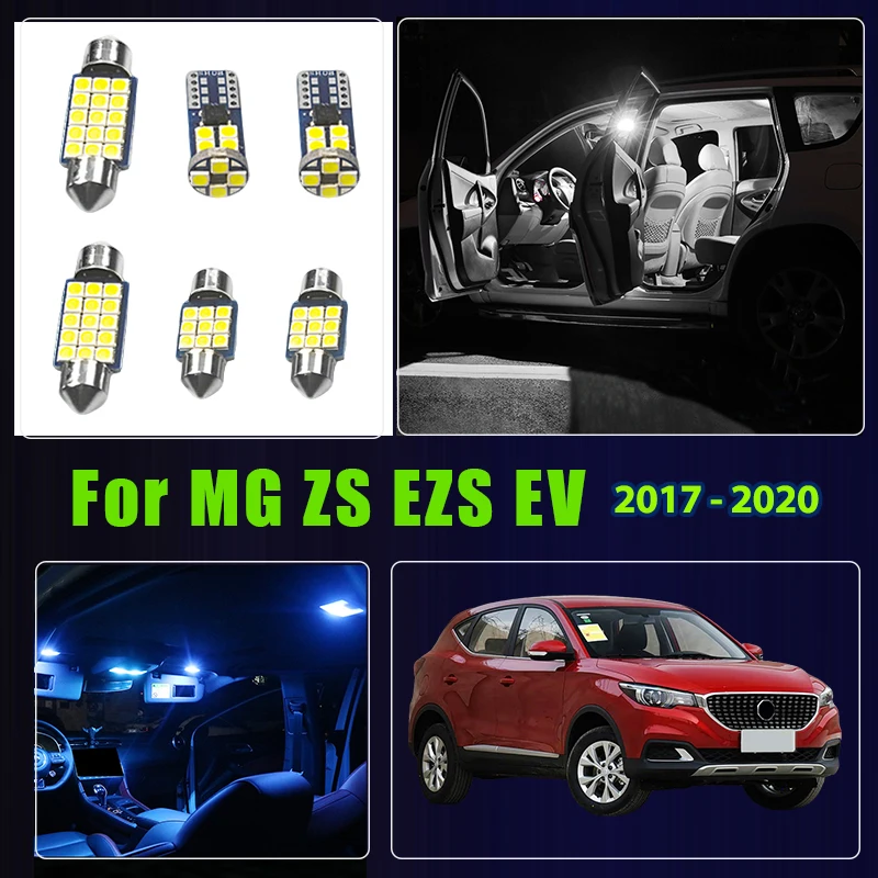 

For MG ZS EZS EV 2017 2018 2019 2020 Car LED Bulbs Interior Dome Reading Lamp License Plate Trunk Light Accessories