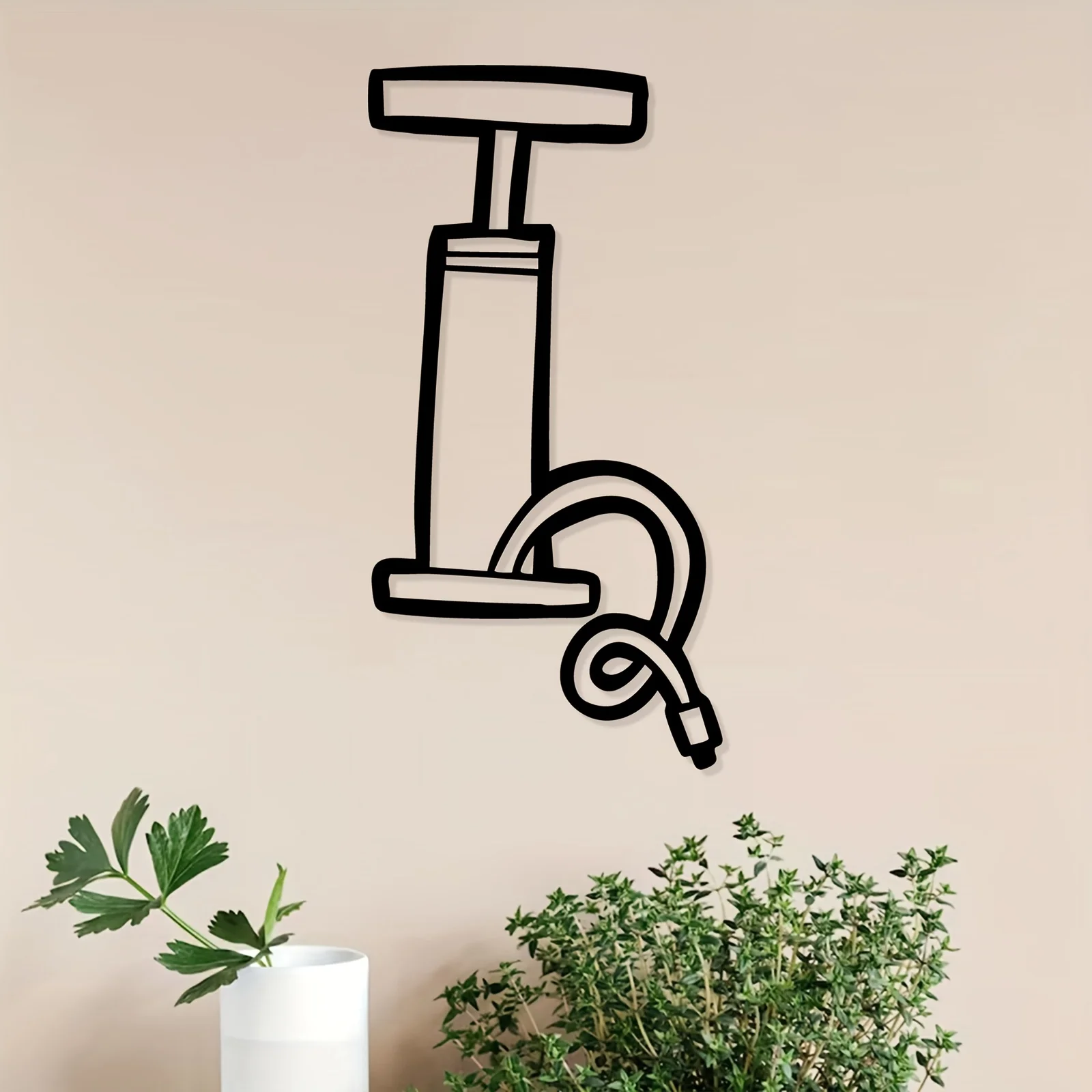 Retro Air Pump Metal Wall Iron Industrial Sculpture Garage Garden Fence Hanging Mural Christmas Father Day Workshop Decor Gift