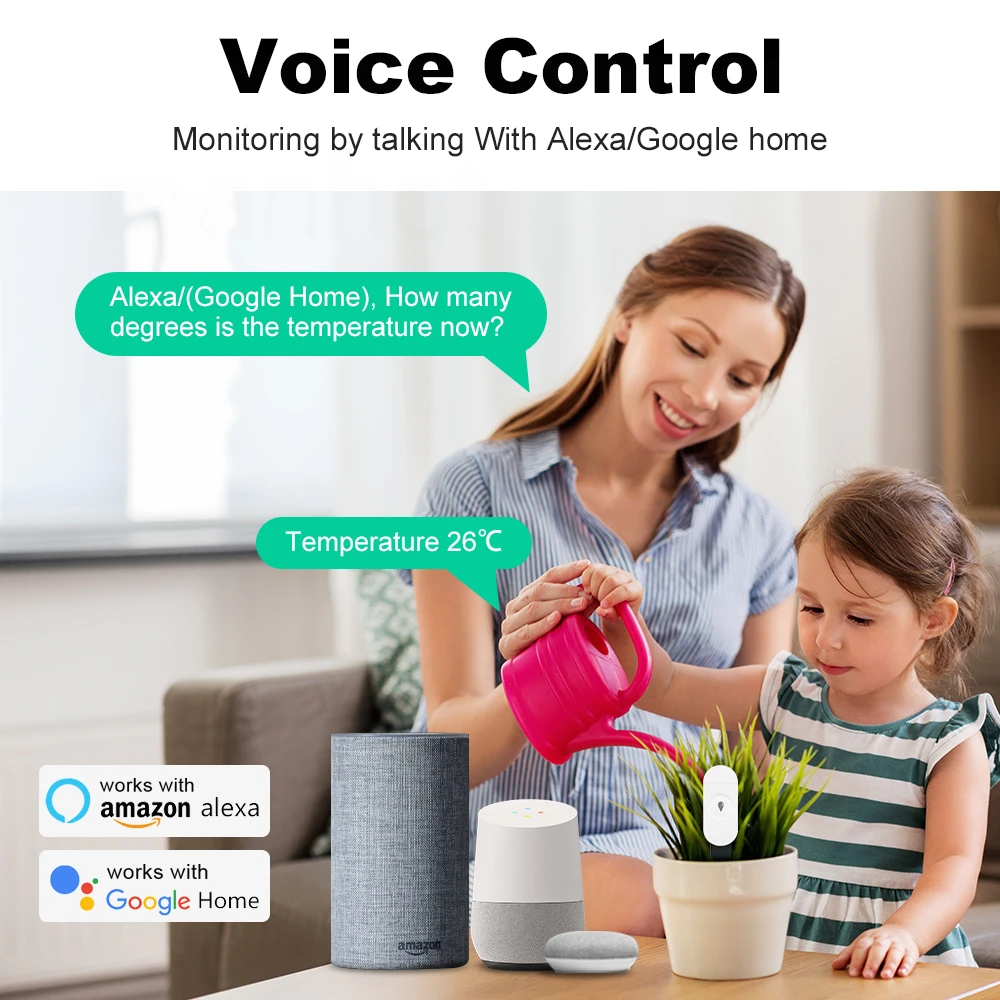 Zigbee2MQTT Zigbee3.0 Temperature Humidity Moisture Detector Smart Soil Tester Moisture Sensor Phone APP RealTime Monitor