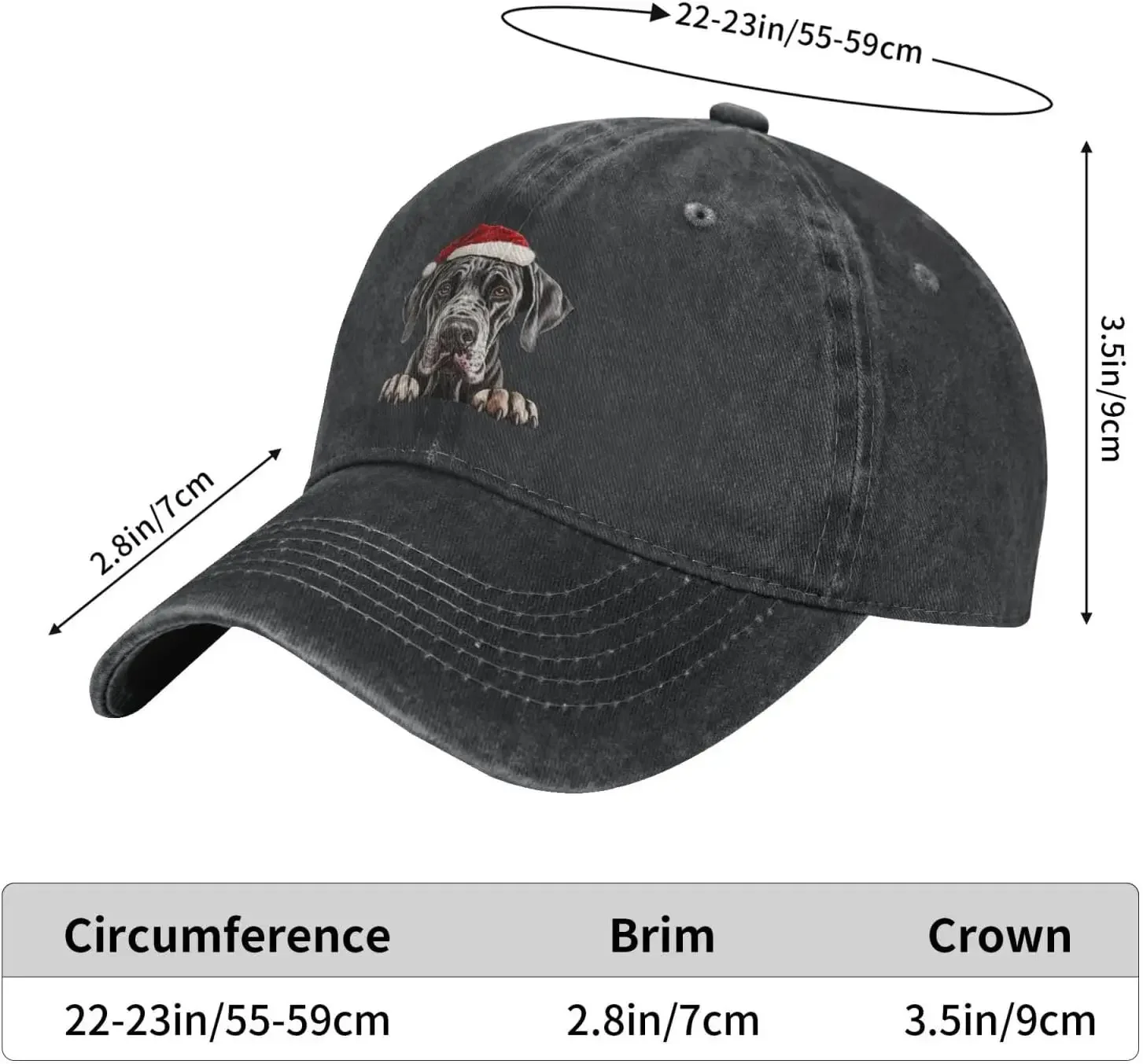 Christmas Dog Bostoonn Terrier Baseball Cap Gollff Dad Hat Adjustable Original Classic Low Profile Cotton Hat Men Women