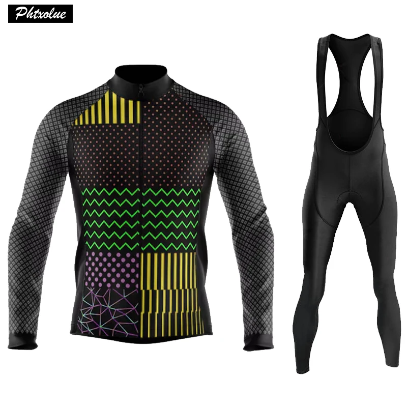 Men Long Sleeve Cycling Jerseys Set，2024 Bike Clothing Autumn Breathable Bicycle Mountain Clothes suit，Maillot Ropa Ciclismo