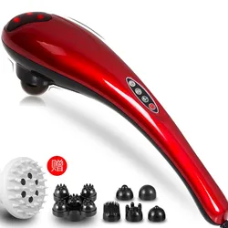 Electric dolphin massager back massage hammer vibrating infrared rod roller neck massager multi-function