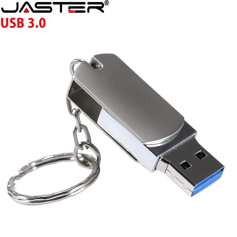 

Rotatable Metal USB 3.0 Flash Drive Free Key Chain Pen Drive 64GB Creative Gift Memory Stick 32GB Real Capacity pendrive 16GB