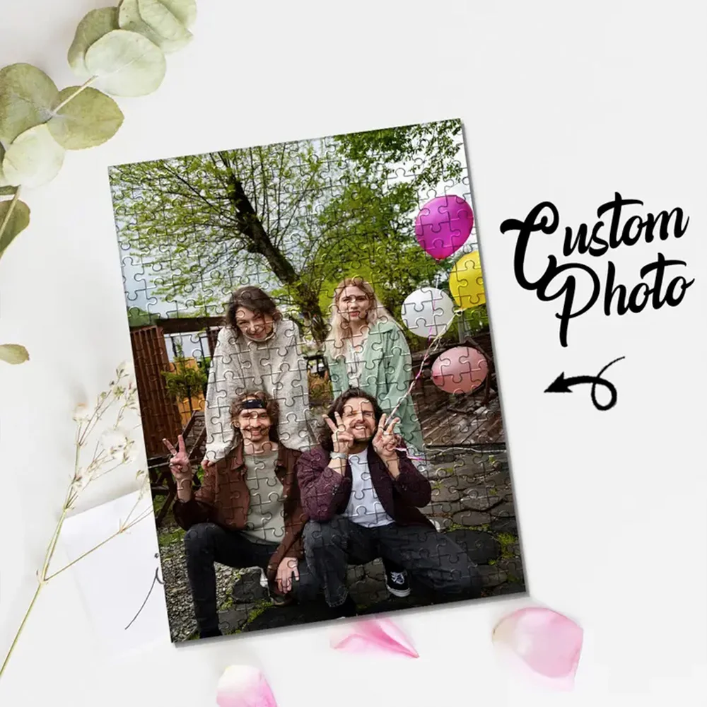 Upload Your Image Custom Wooden Puzzle 35/300/500/1000pcs DIY Picture Puzzle for Adults & Kids