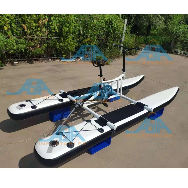 Hot Sale Inflatable Water Pedal Bike Boat For Water Sports Inflatable Floating Pedal Bicycle Bike Sea Water Bike