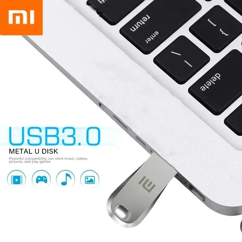 Оригинальный флэш-накопитель Xiaomi, USB 3,0, металлический флэш-накопитель большой емкости, высокоскоростной переносной накопитель,