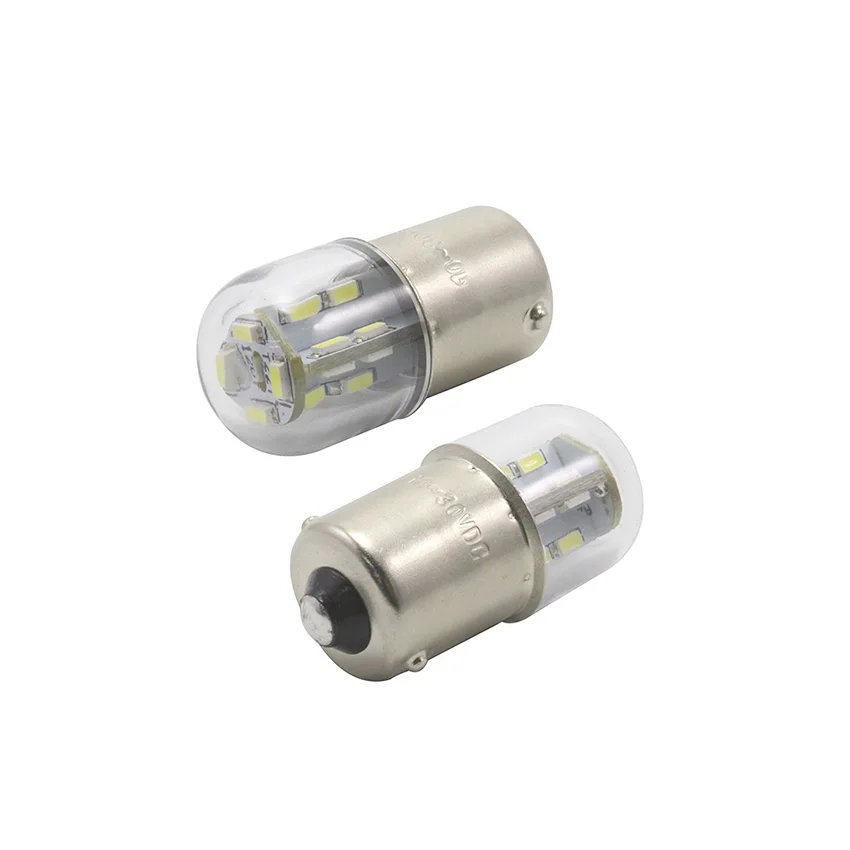 2pcs Motorcycle Led Lights 1156 BA15S G18 R5w R10W 6V 12v 24V Auto Bulbs Equipment Indicator 2W Chips Signal Lamp