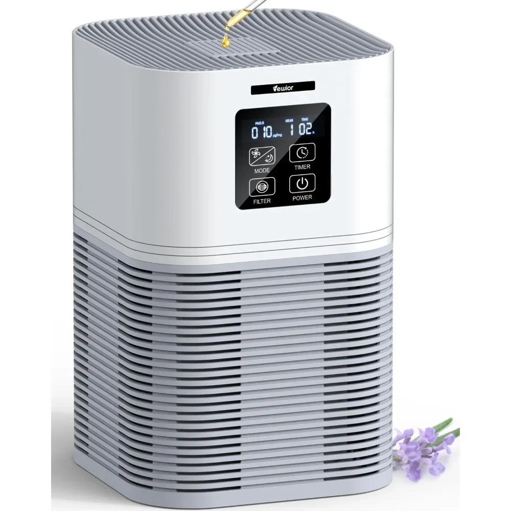 

Air Purifiers for Home, HEPA Air Purifiers for Large Room up to 600 sq.ft, H13 True HEPA Air Filter with Fragrance Sponge Timers
