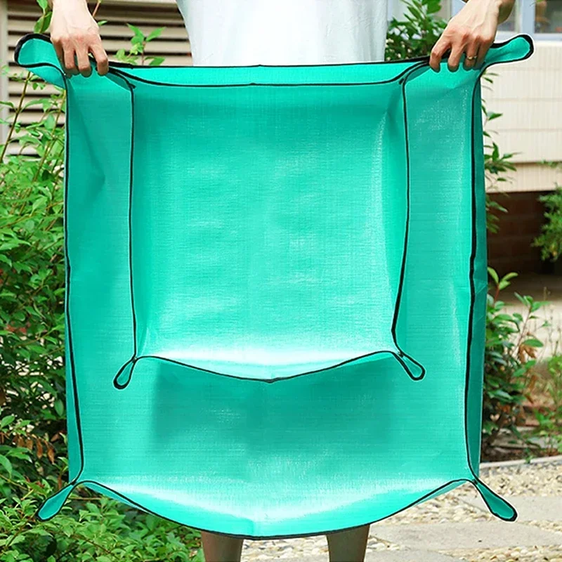 حصيرة البستنة بولي ايثيلين وسادة نباتية مربعة مقاوم للماء لزراعة أواني الزهور بوتينج حصيرة طوي حديقة ريبوتينغ مكافحة القماش القنب