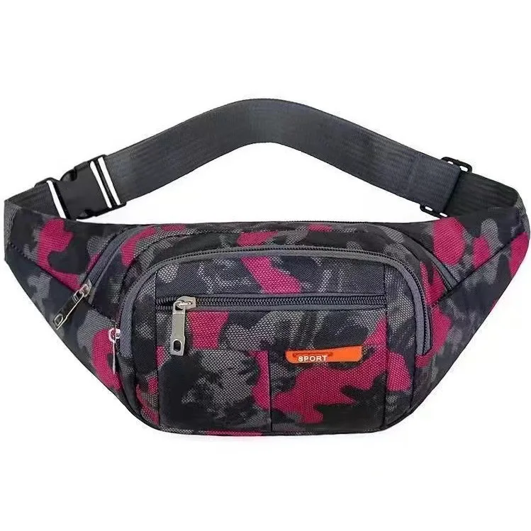 Sports Oxford waterproof waist bag men's and women's multi-functional crossbody bag waterproof multi-layer coin purse