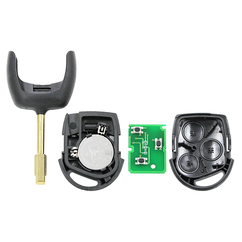 Reemplazo de llave de control remoto de 3 botones para Mondeo Fiesta Fusion Transit Focus S-Max C-Max, con hoja FO21 de Chip 433Mhz 4D63
