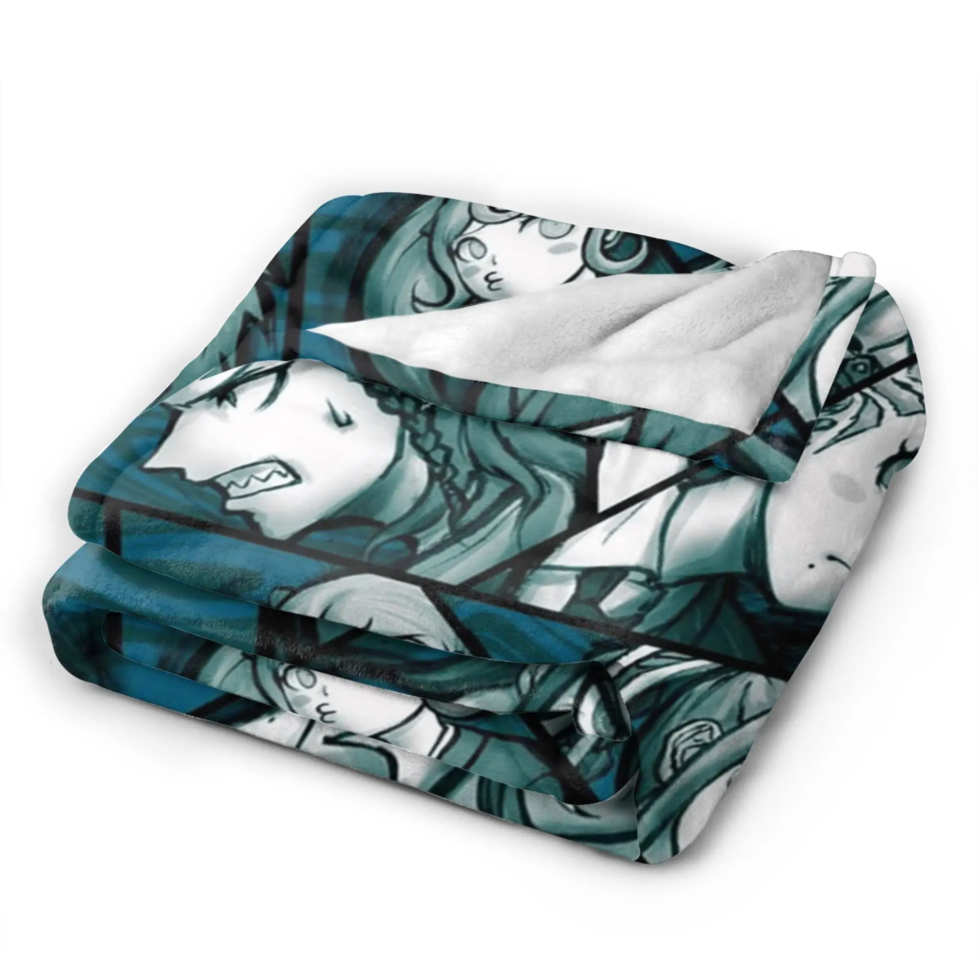 لعبة Danganronpa البطانيات لينة الدافئة طباعة أفخم رمي بطانية للطلاب ديكور المنزل الفانيلا المفرش غطاء السرير