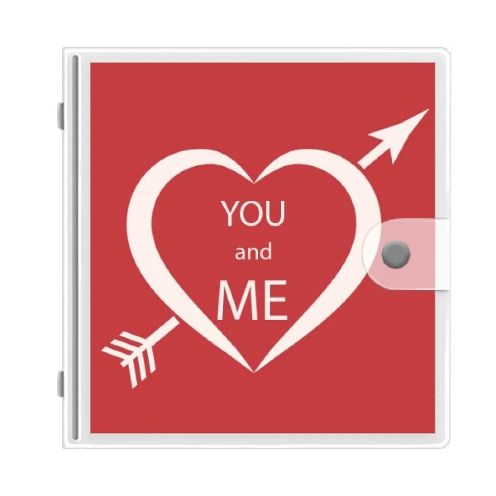

Valentine's Day Red White You And Me Photo Album Wallet Wedding Family 4x6