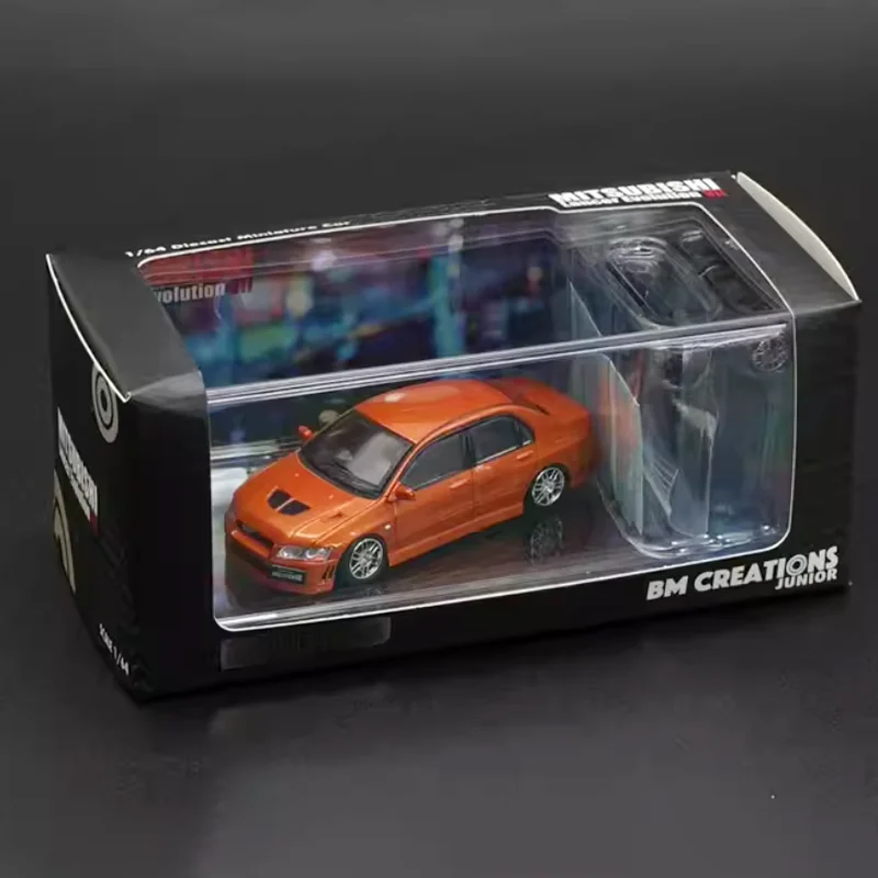 

BMC Diecast 1:64 Scale Lancer EVO VII Alloy Simulation Car Model Collection Souvenir Holiday Gift Toy Static Display Ornament