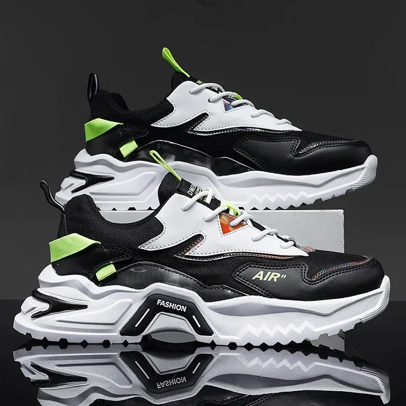 Mens Chunky Sneakers Summer Mesh All-match Running Shoes For Men Breathable Casual Sports Shoe Platform Tennis Shoes Sneaker Man