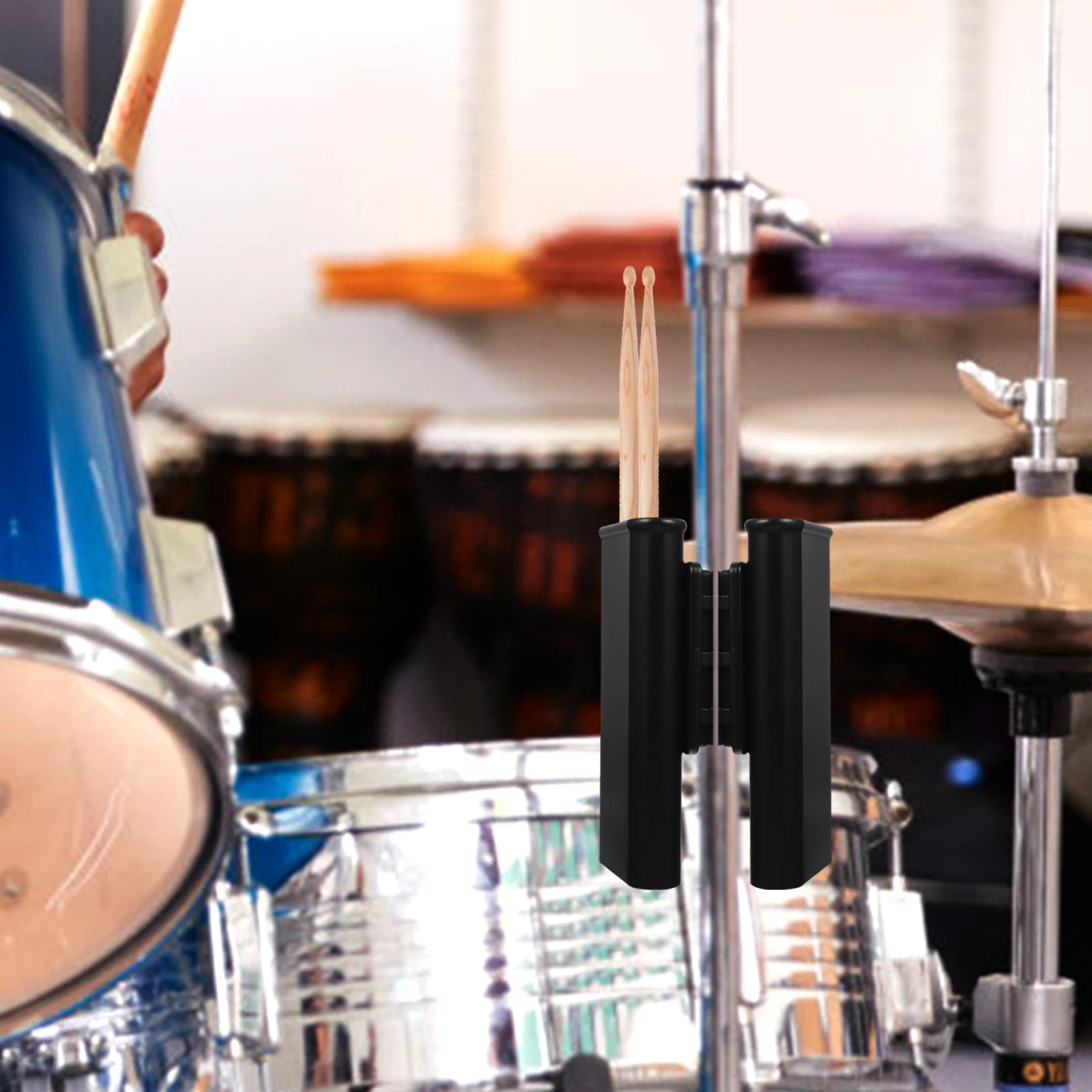 

1Set Black Professional Drumstick Special Holder Large Capacity Storage Durable Clip Drumstick Storage Bucket Drum Set Accessory