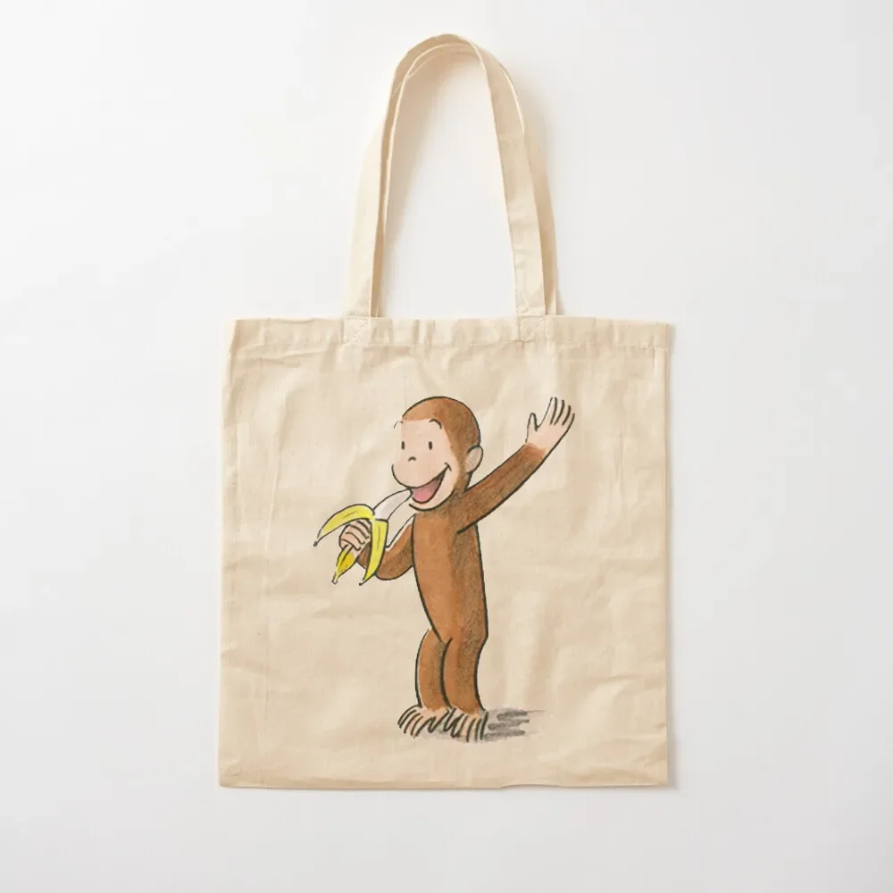 Curious George eating a banana. Tote Bag great bag tote bag screen sacs de shopping