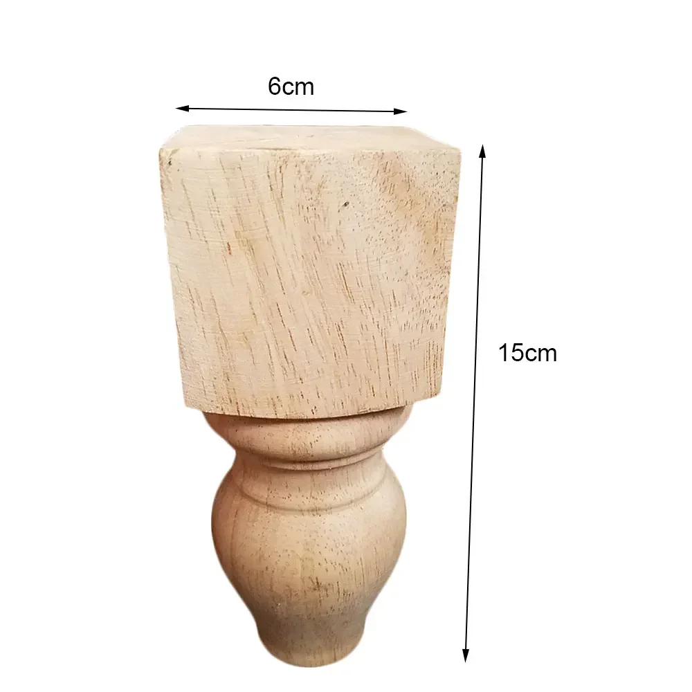 1PC 15cm European Style Solid Wood Carved Furniture Foot Legs TV Cabinet Seat Feets Furniture Desk Legs Furniture Accessories