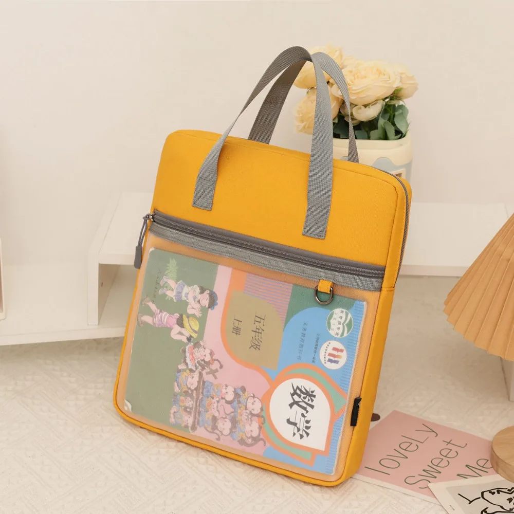 

New Oxford cloth Zipper Pouch Bag A4 Waterproof Document Bag Multifunctional Thickened File Bag School Office Supplies