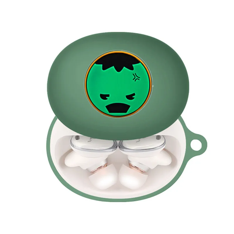 ديزني مارفل حقيبة سماعة الاذن غطاء ل Anker Soundcore الحرية 3 برو الكرتون سيليكون سماعات لاسلكية واقية قذيفة مع هوك