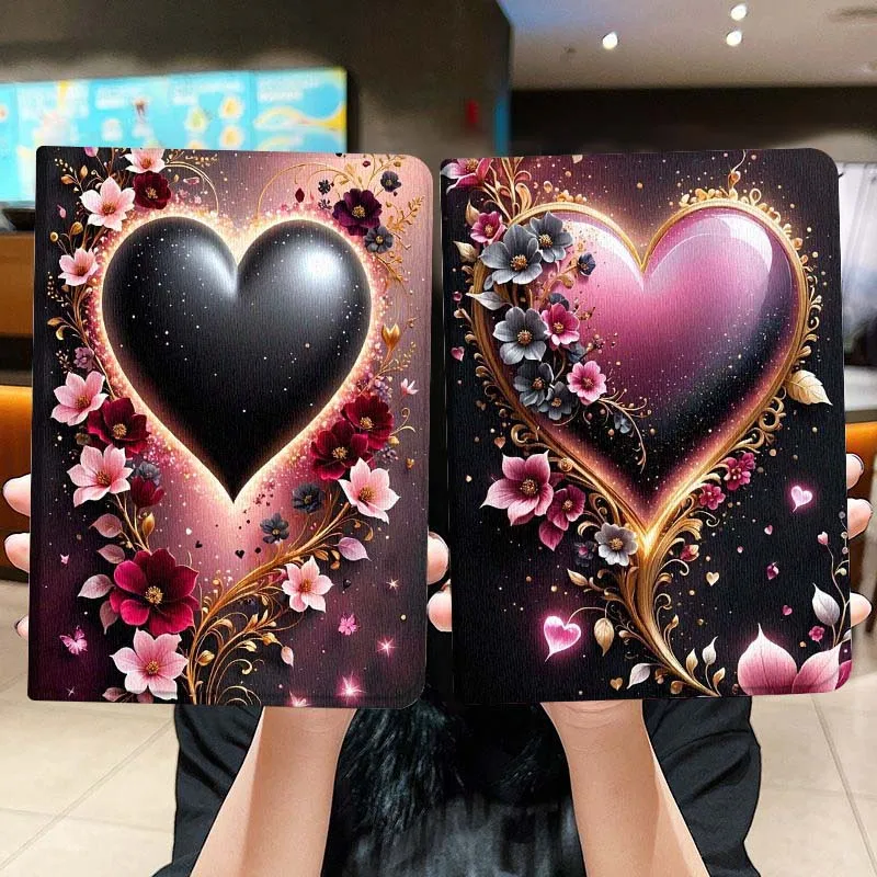 

Luminous Art Love Sequin For iPad Pro Air Mini 2 3 4 5 6 7 6th 7th 10th 11th 10.2 9.7 10.5 11 Foldable Tablet Case Gift