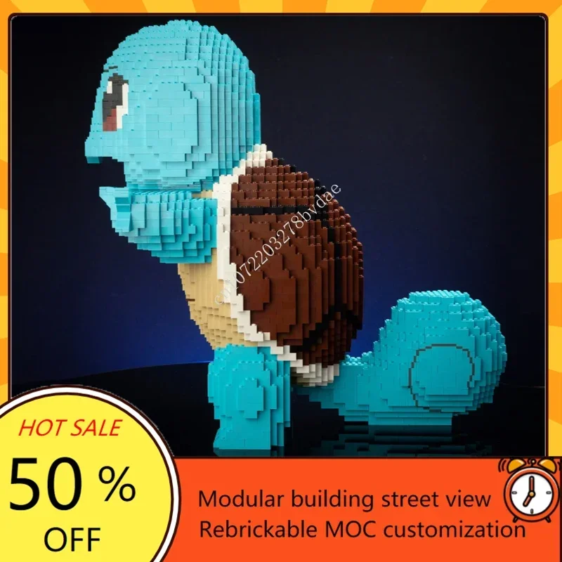 4652PCS MOC Life-Sized Sculpture Series Hydro Turtle Mega Figure Model Custom Puzzle   DIY Creative Assembly Toy Gifts