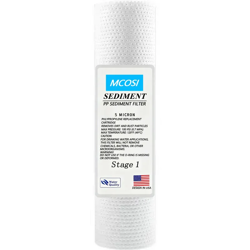 5 Micron PP Cotton Sediment Filter Remove Rust Sand Sediment, Whole House Water Purifier Replacement.