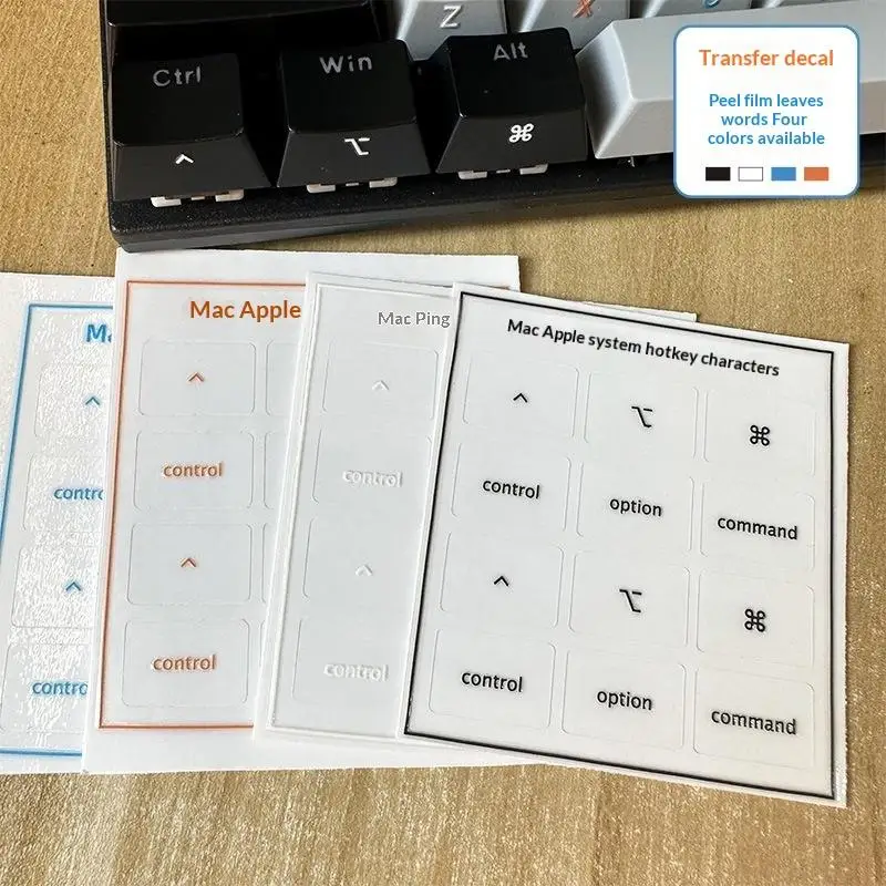 【Transfer Sticker Tear-Off Film With Text Os System Hotkey Characters Icon Desktop Computer Keyboard Sticker】