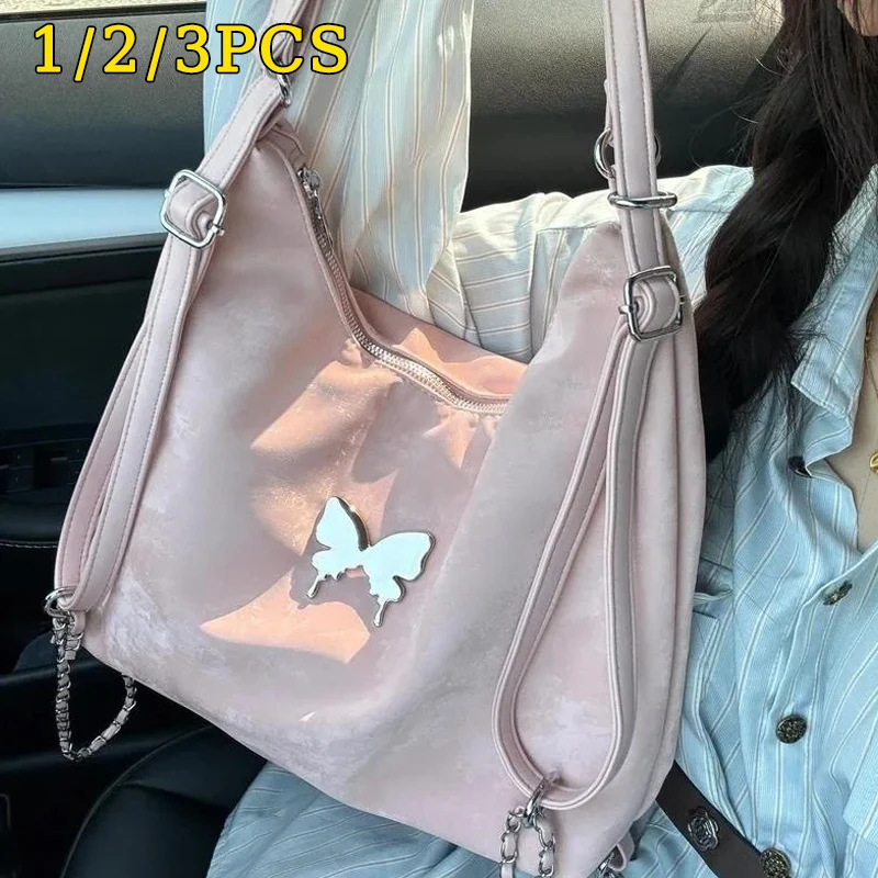 2024 New Butterfly Elements Fashion Trend Tote Bag Large Capacity Commuter Shoulder Bag Versatile Chain Shoulder Bag