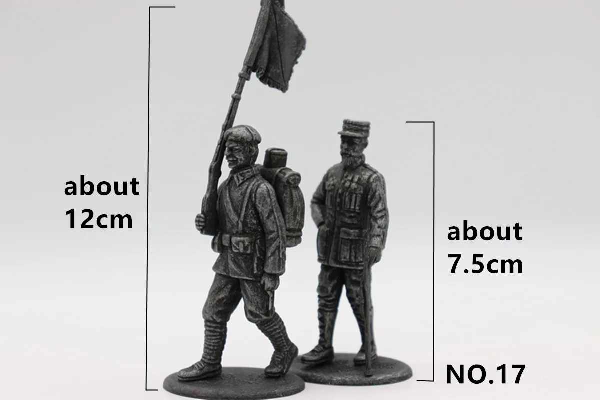 Mini soldati In lega di metallo figure WW1 Set di armi militari dell'esercito francese Display di raccolta di 4 stili In Stock