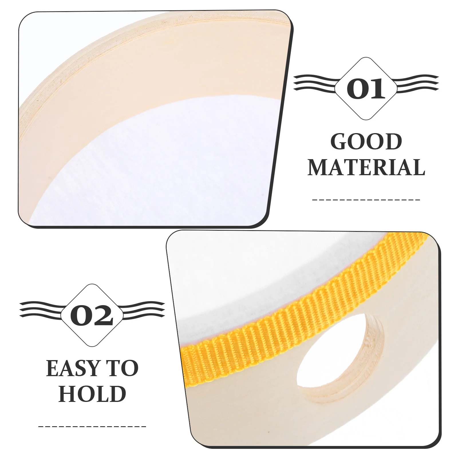 

Hand Drum Kids Percussion Instrument Wooden Frame Single Side Tambourine For Children Educational Musical Plaything Handheld