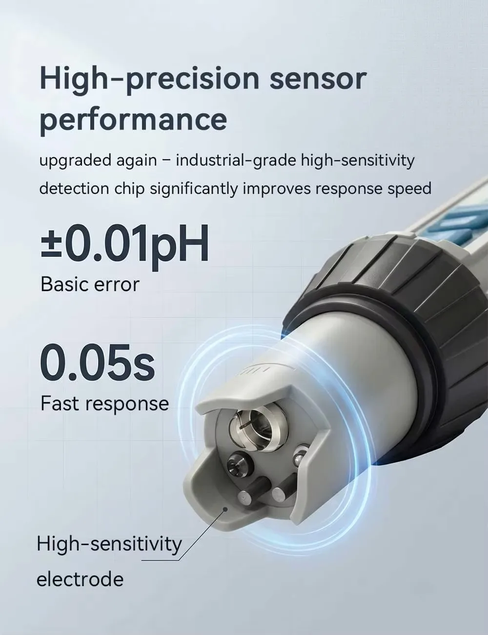 YAGO 8-in-1 Wasserqualitätstester pH TDS EC Salzgehalt ORP SG CL Temp Meter Digitaler Hintergrundbeleuchteter Pool Aquarium Wasseranalysator Detektor – Detail 3