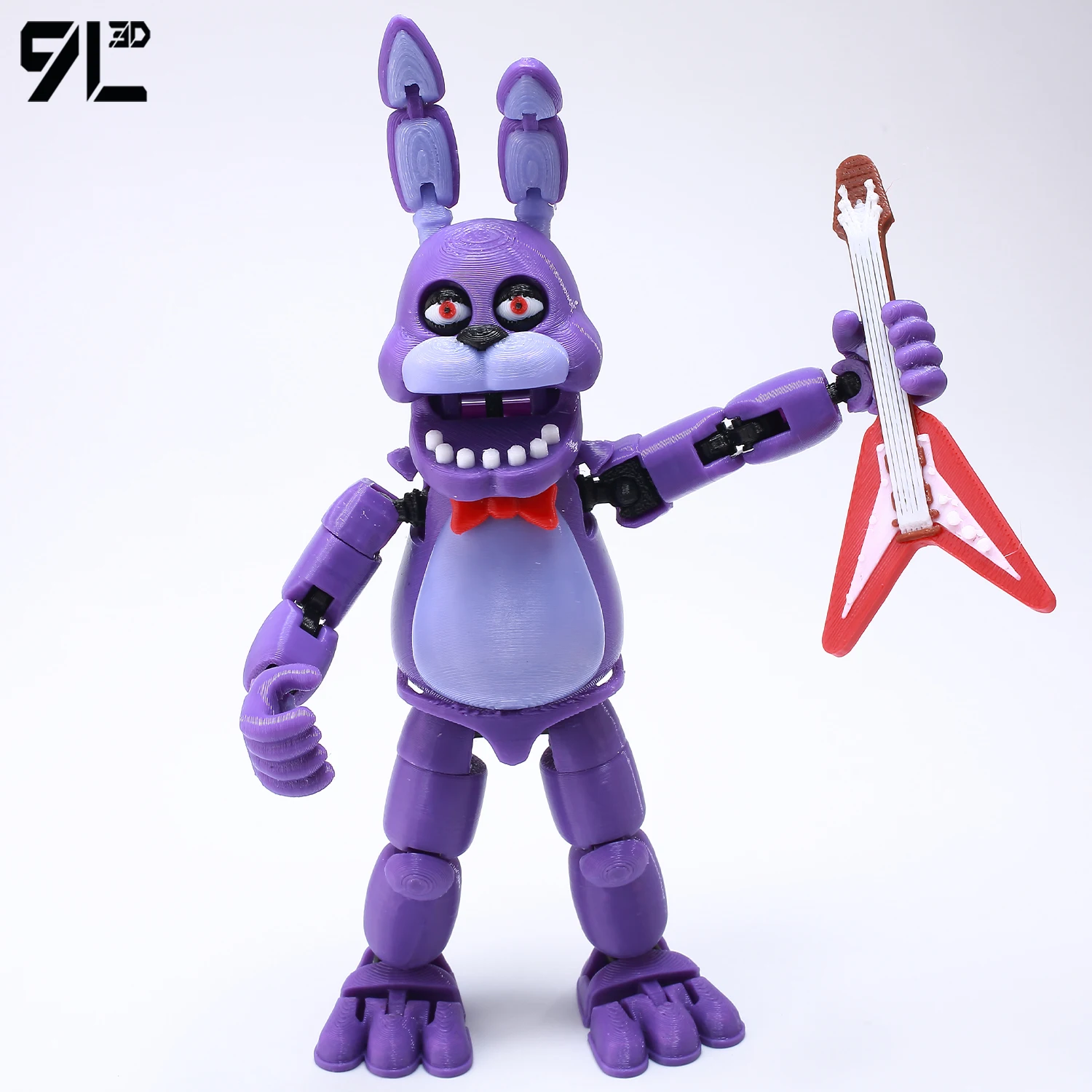 9L3D Purple Bunny Animatronic Action Figure With Guitar Horror Game Toy With Light Up Eye Dummy13 Multi Joint Movable Model Gift view 4