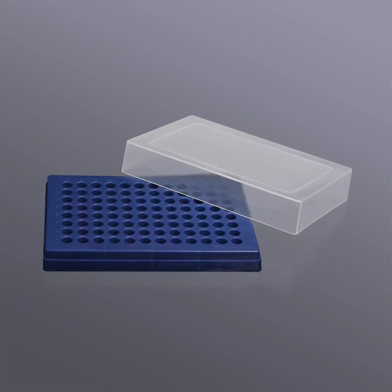 Biosharp 0.2ml Thin-walled Tube Cassette PCR Octet Cassette 96-well Blue, Black, Orange and Grey Storage Cassette with Lid