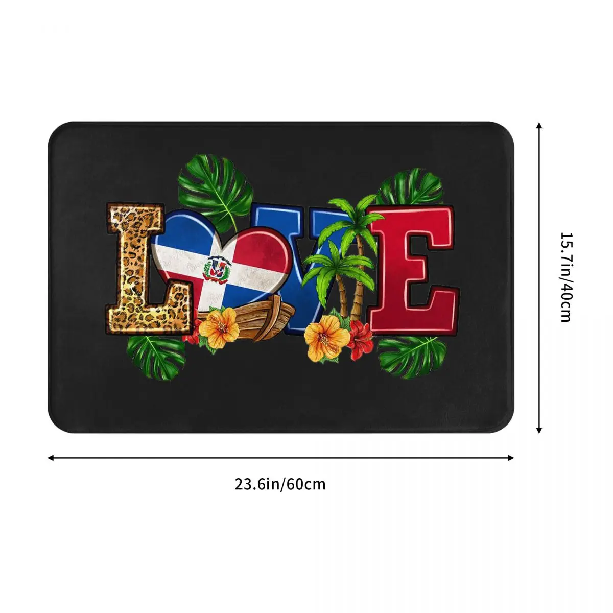 Flag Of The Dominican Republic Doormat Water oil proof Carpet Rug Kitchen Entrance Home Floor Mat for Balcony Footpad Mats