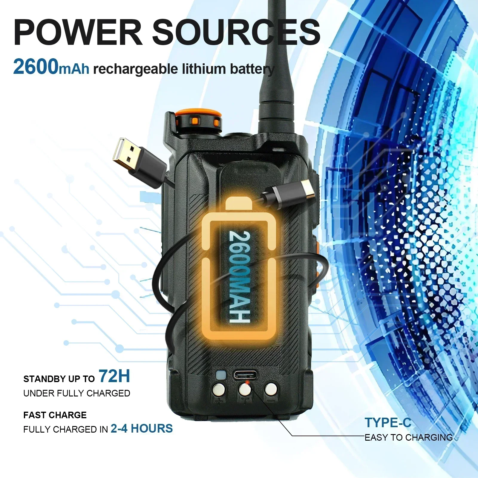 トランシーバーBaofeng-UV-K6,アマチュア無線,USB-C充電,uhf,vhf,dtmf,fm naa,ワイヤレス周波数,双方向ラジオ,公式ストア