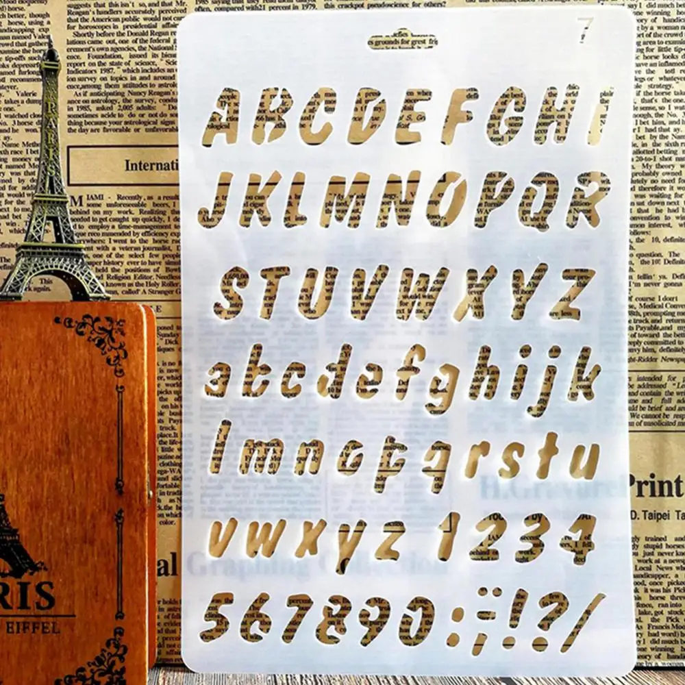 Шаблон для скрапбукинга с английским алфавитом