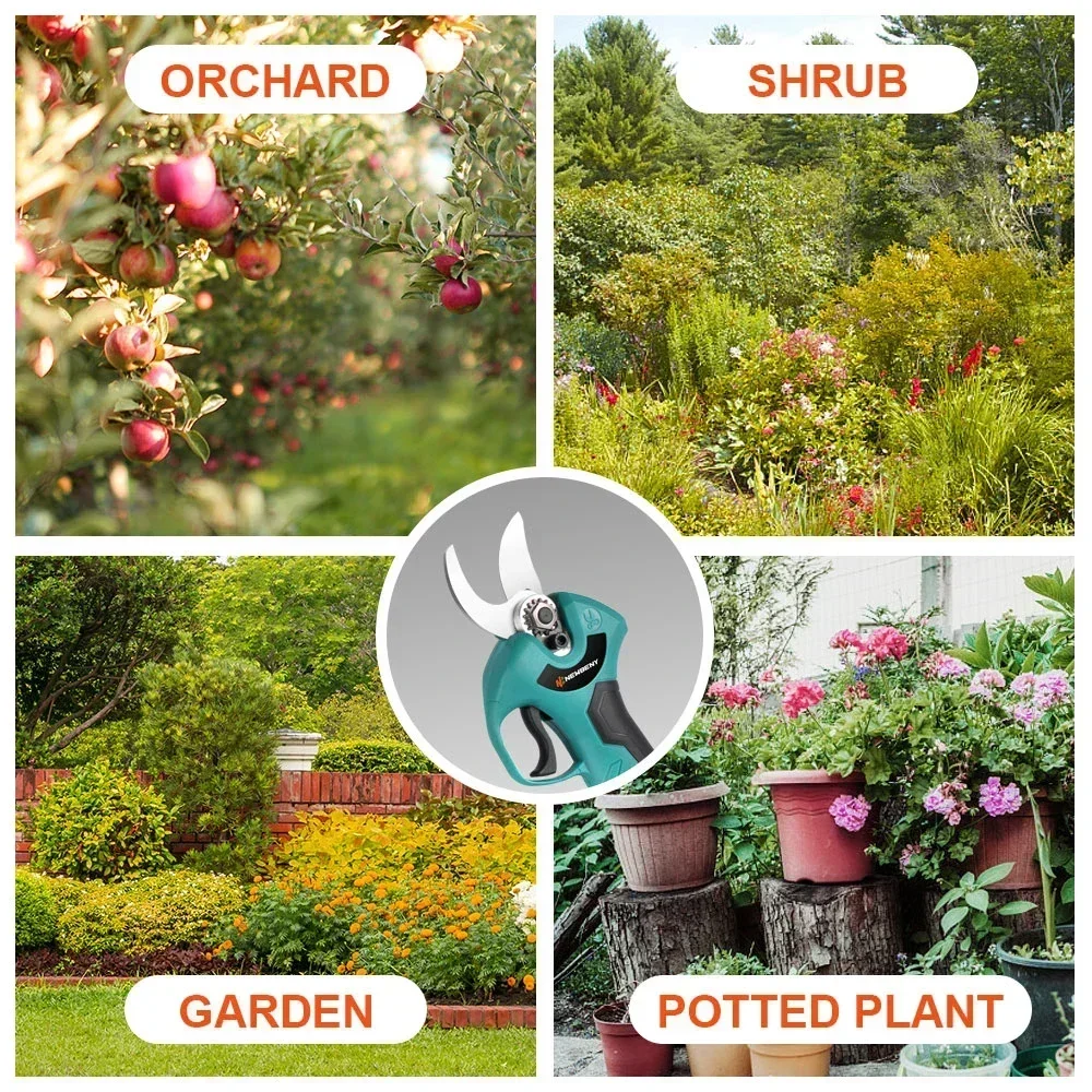500W 4 Gears Brushless Pruning Shears Fruit Tree Bonsai Pruning Electric Tree Branches Cutter For Makita 18V Battery Pin