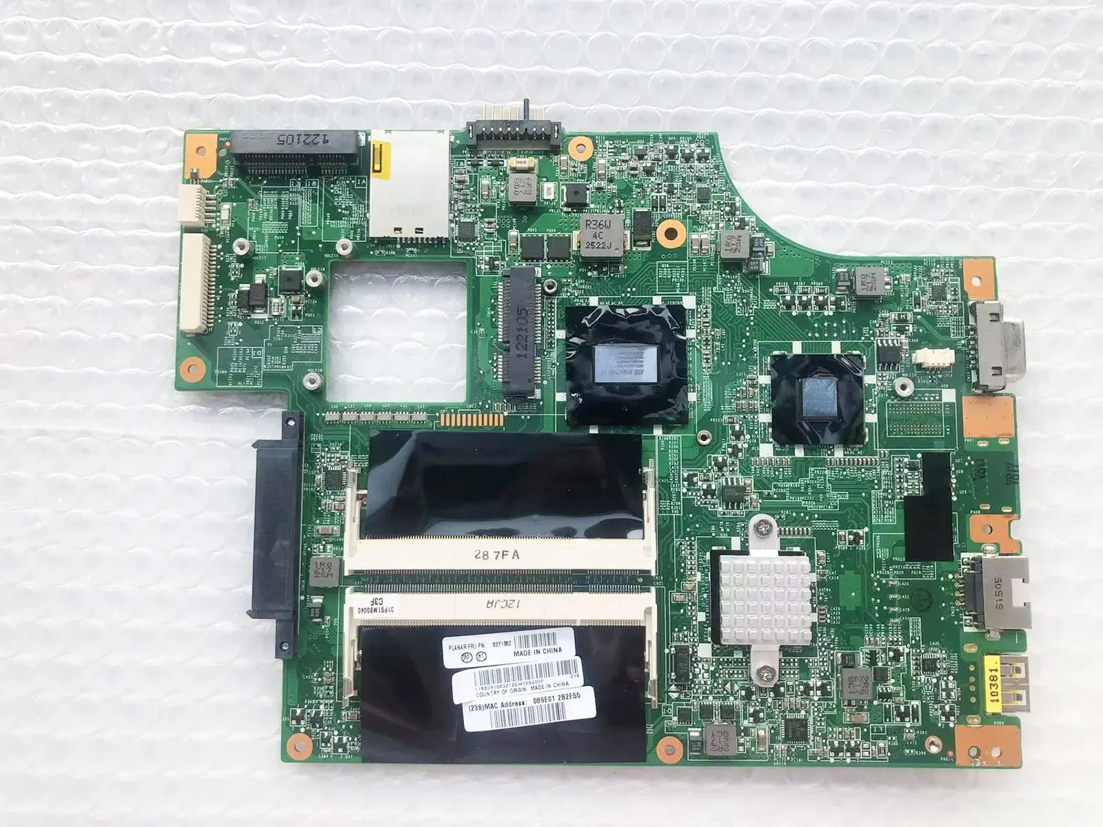 NOKOTION 63Y1560 63Y1562 DAPS1AMB8C0 MAIN BOARD For Lenovo E30 Laptop Motherboard 13.3 inch DDR2 CPU L325 with Processor onboard