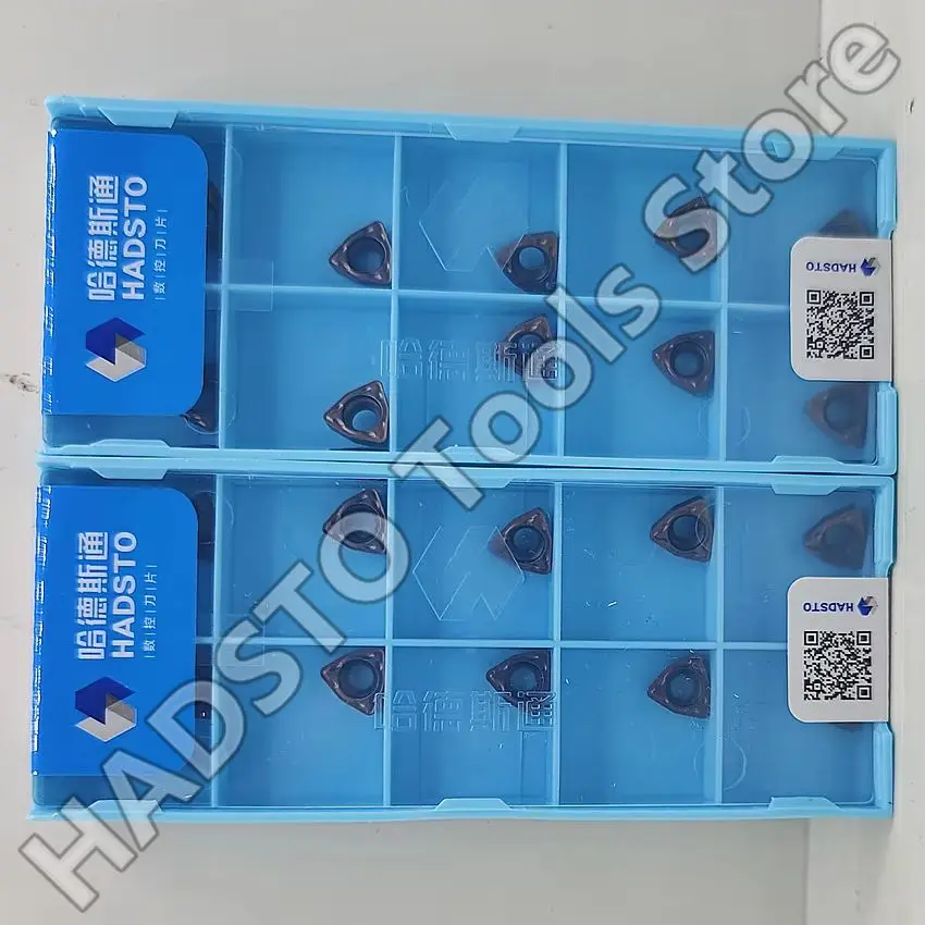 

10pcs WCMX040208FN HS5231 WCMX040208 HADSTO CNC carbide U-drill Shallow hole drill inserts For Steel, Stainless steel, Cast iron