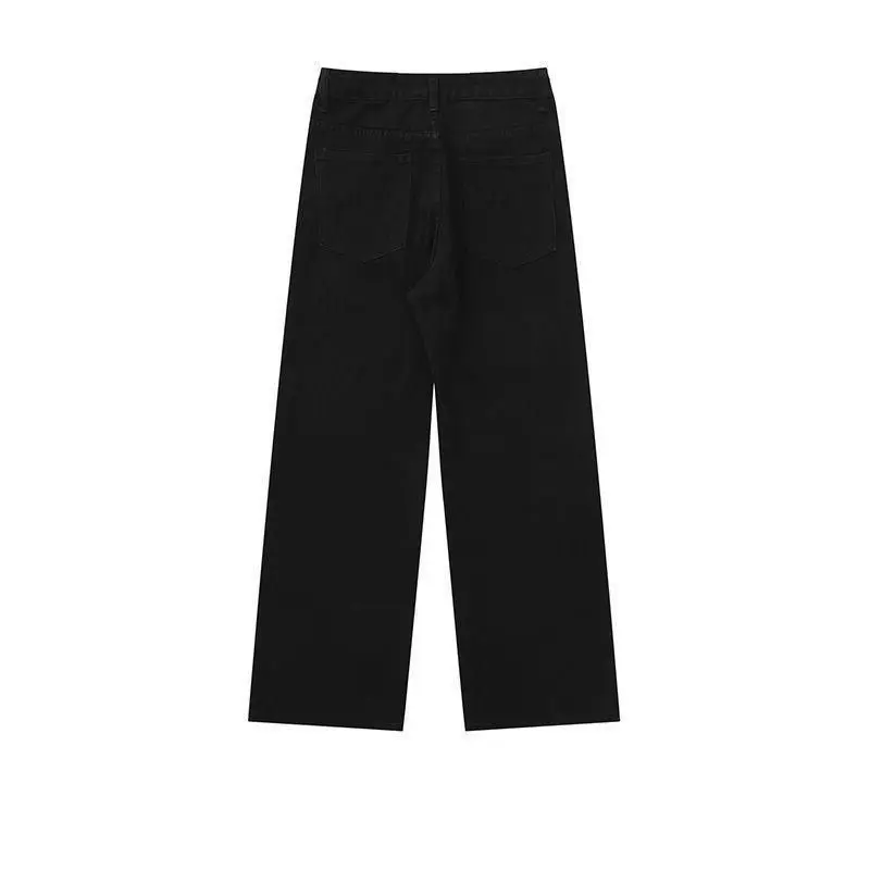 Retro Gothic Dark Pattern Printed Y2K Streetwear Loose Straight Leg Wide Leg Jeans High Street Fashion Casual Wear All Seasons