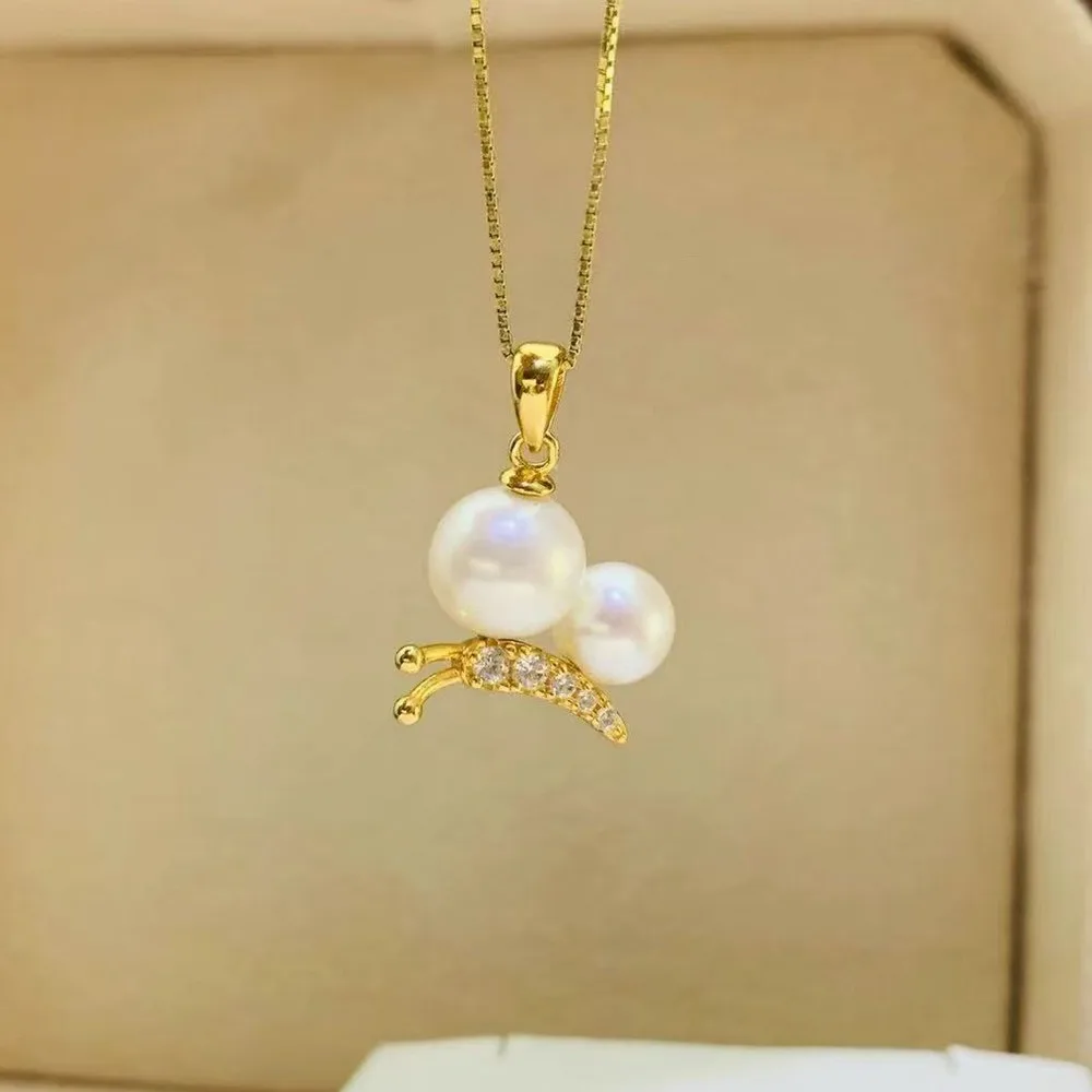 925 Stamped Alloy Gold Plating Pearl Pendant Setting DIY Jewelry Findings, Craft Supplies for Handmade Pendant Accessory