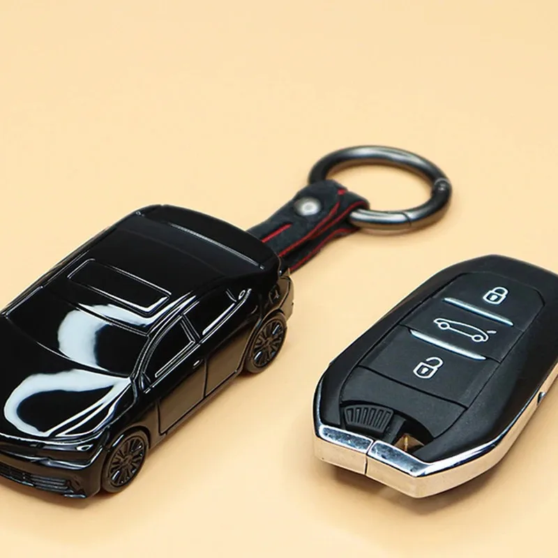 Car Styling For Peugeot 308 408 508 2008 3008 4008 5008 for Citroen C4 C6 C3-XR Smart Remote Car Key Case Cover Fob Bag Keychain