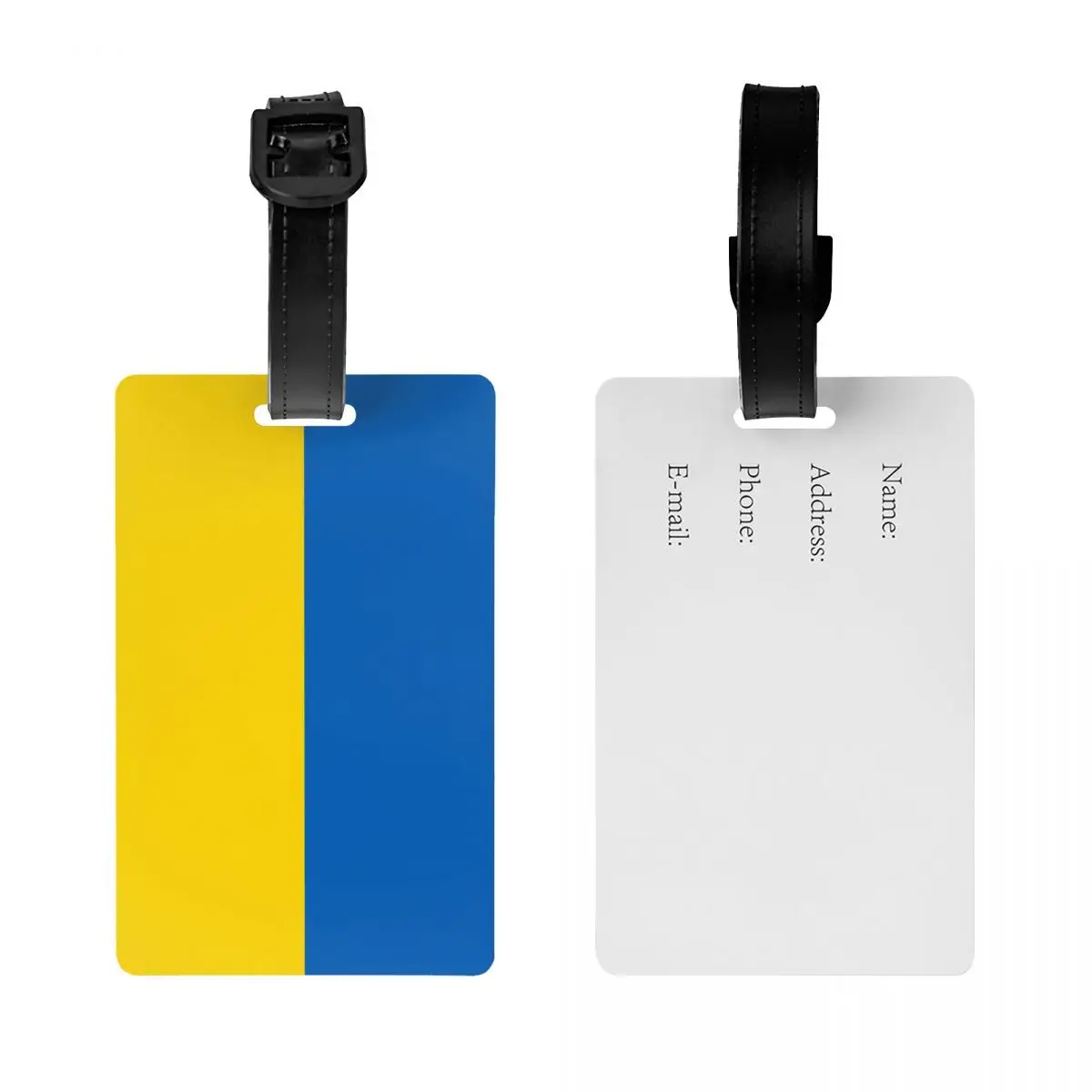 Custom Flag Of Ukraine Luggage Tag With Name Card Privacy Cover ID Label for Travel Bag Suitcase