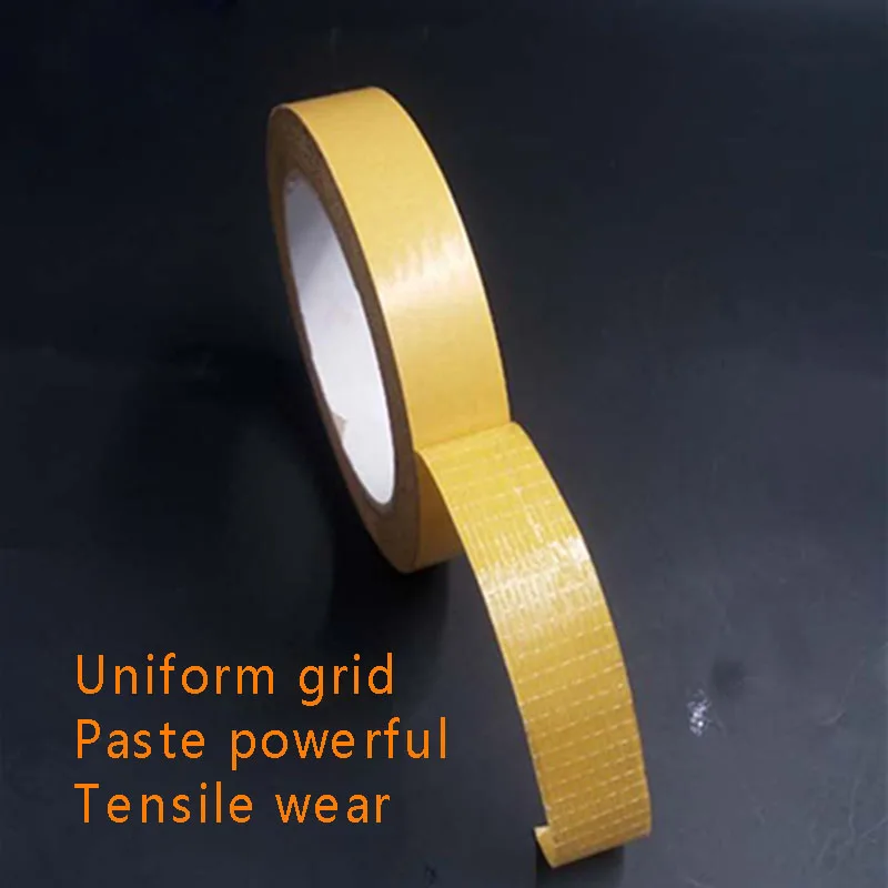 1 Roll 20m Double Sided Tape High Viscosity Grid Fiber Transparent Transparent Double Sided Tape Double-Sided Fiber Tape ﻿