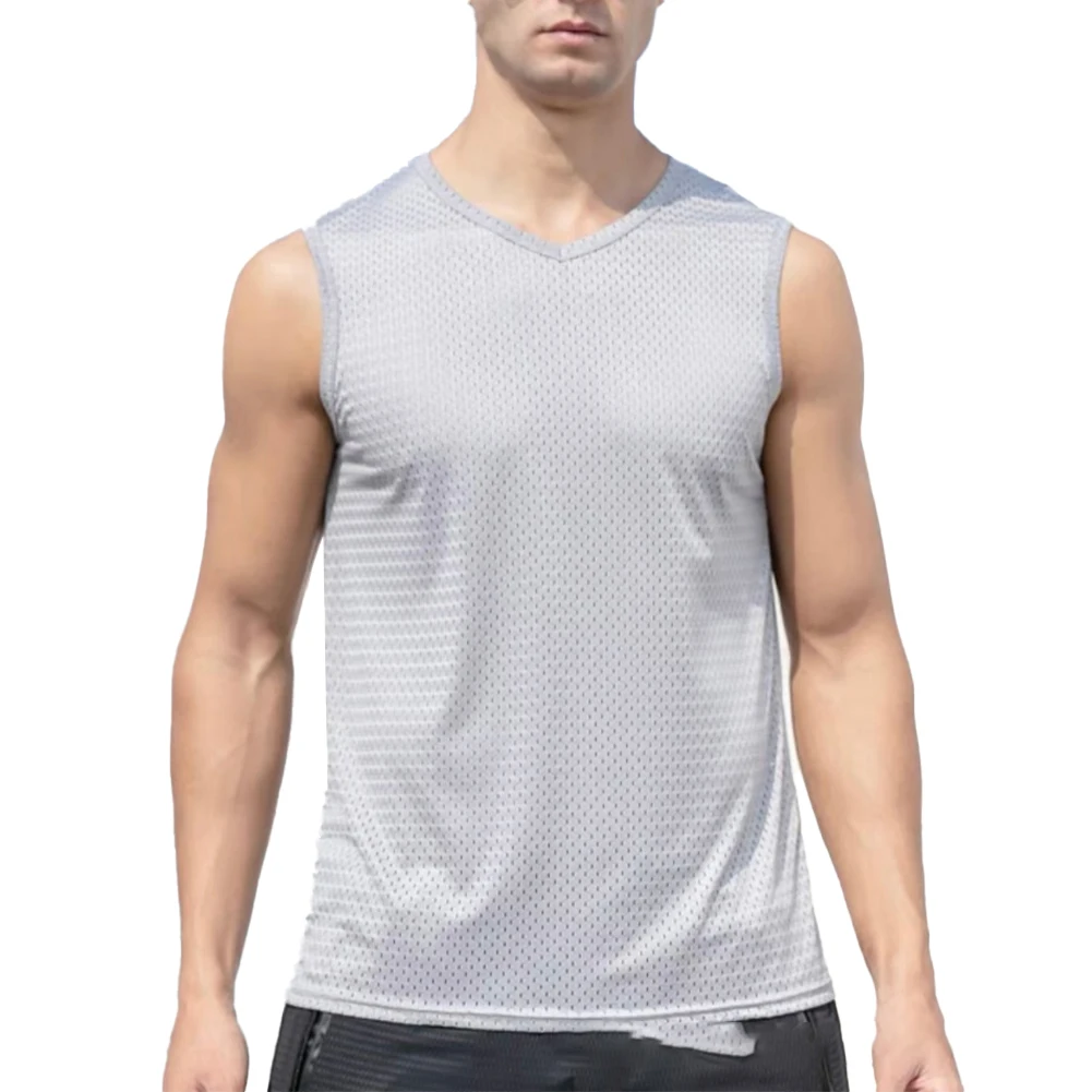 

Elastic Mesh Shirt Breathable Sports Top 95 Polyester 5 Spandex Elastic Breathable Vest Top Tops Outdoor Sports
