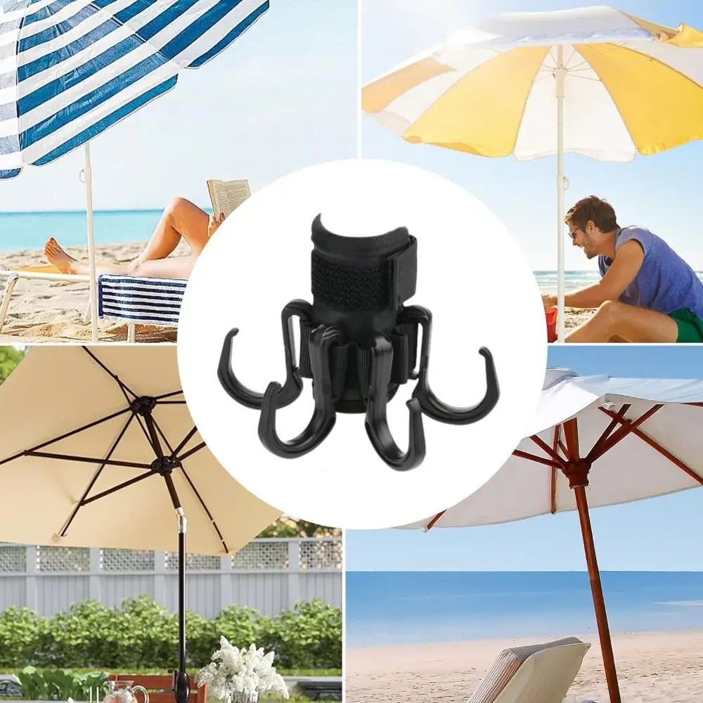 

Versatile Beach Umbrella Hanging Hook Detachable Wear-resistant 6-corner Hook Outdoor Space-saving Sun Umbrella Storage Holder