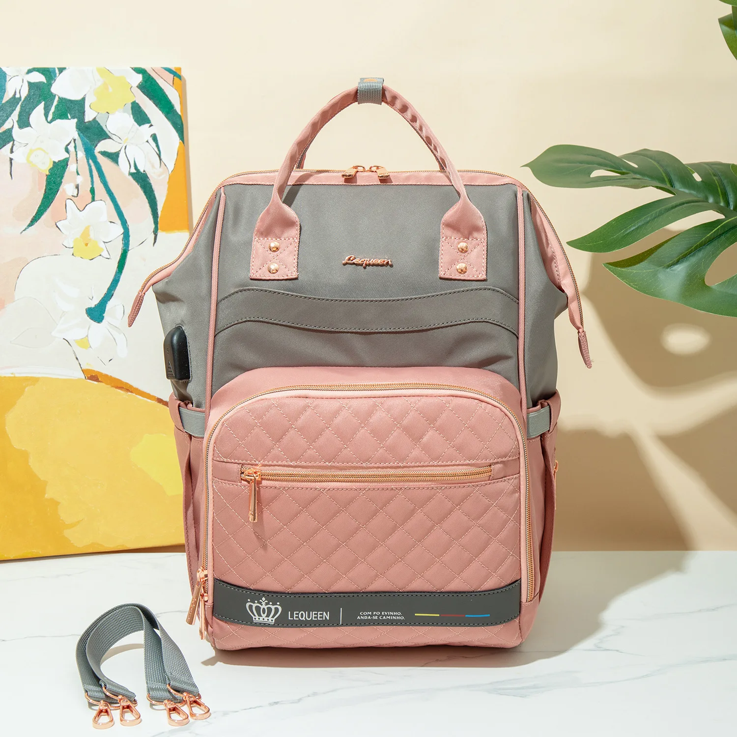 Neue Lequeen Baby Wickelt asche wasserdichter Rucksack Mumie Mutterschaft Mutter Mutter Rucksack Windel wechselnde Baby Still taschen für Mama